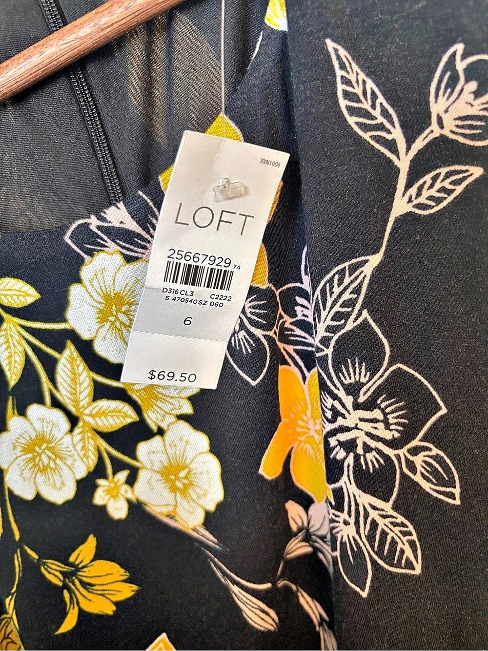NWT LOFT Floral Sleeveless Fit & Flare Dress - Size 6 - Picture 7 of 7